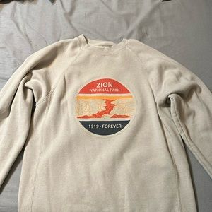Wild Tribute Zion National Park Tan Crewneck